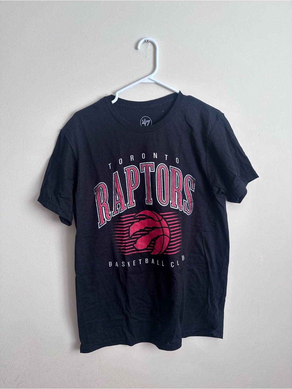 Toronto Raptors ’47 Brand Men’s T-Shirt Black Size M New
